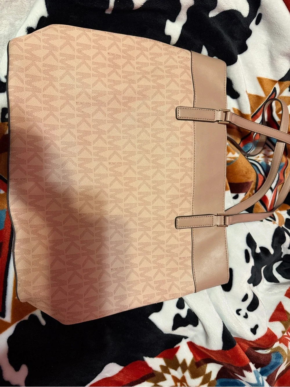 Pink Monogram Tote Bag - Brand MK